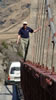 Over the shotover river in Skippers Canyon
